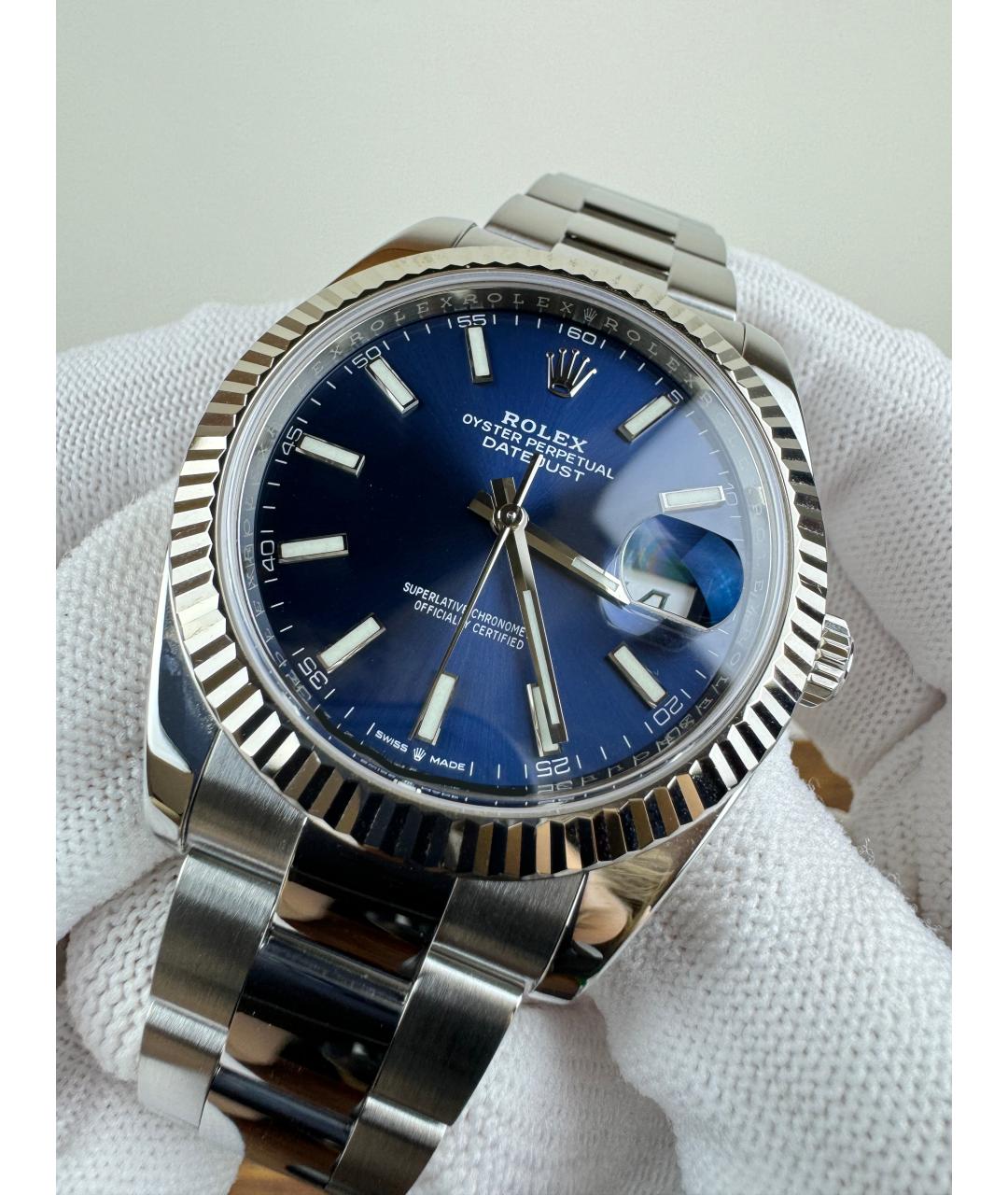 ROLEX Темно-синие часы, фото 3