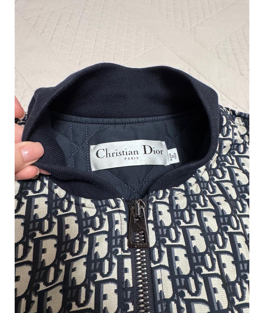 CHRISTIAN DIOR Темно-синяя хлопковая куртка, фото 7