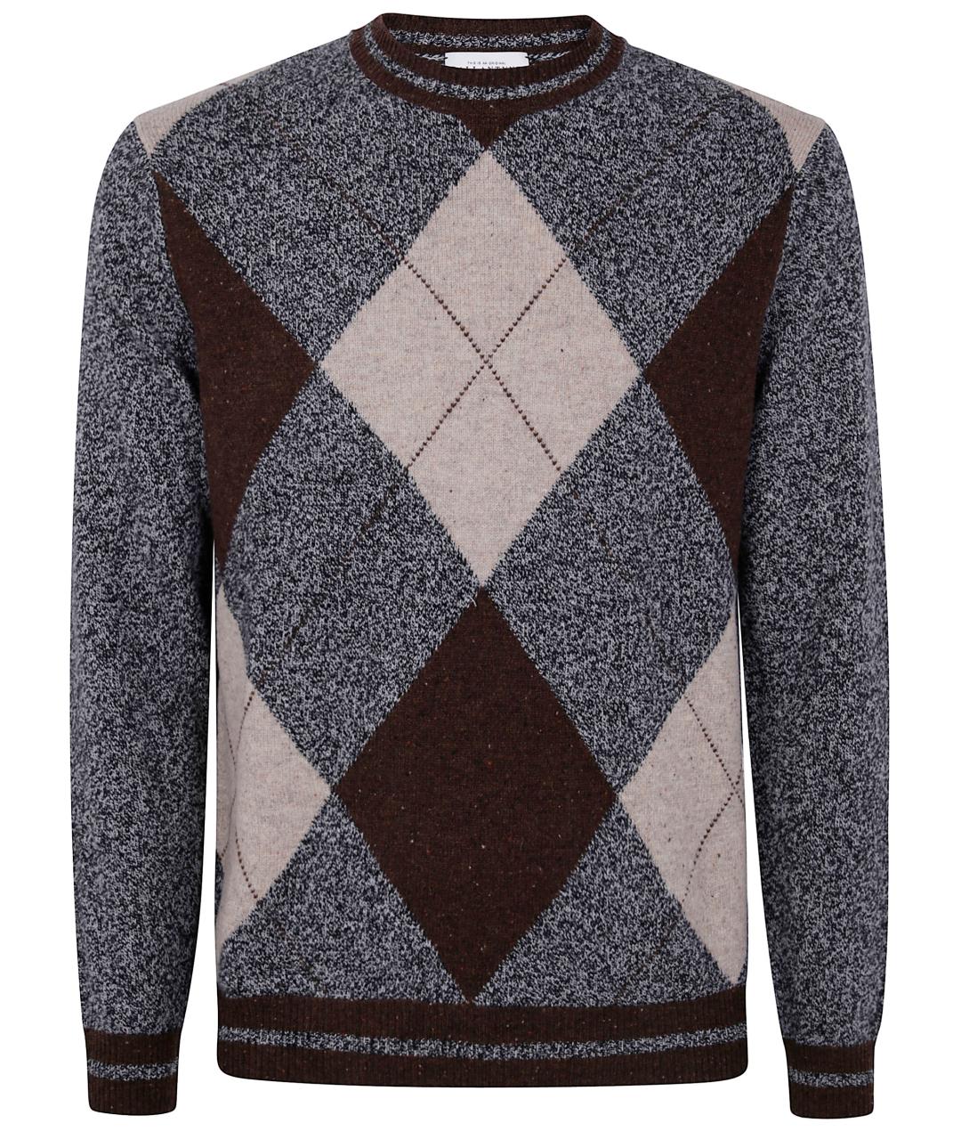 BALLANTYNE Коричневый шерстяной джемпер / свитер, фото 1