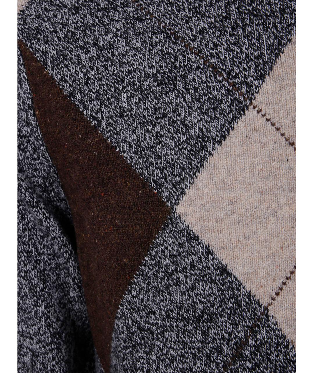 BALLANTYNE Коричневый шерстяной джемпер / свитер, фото 3