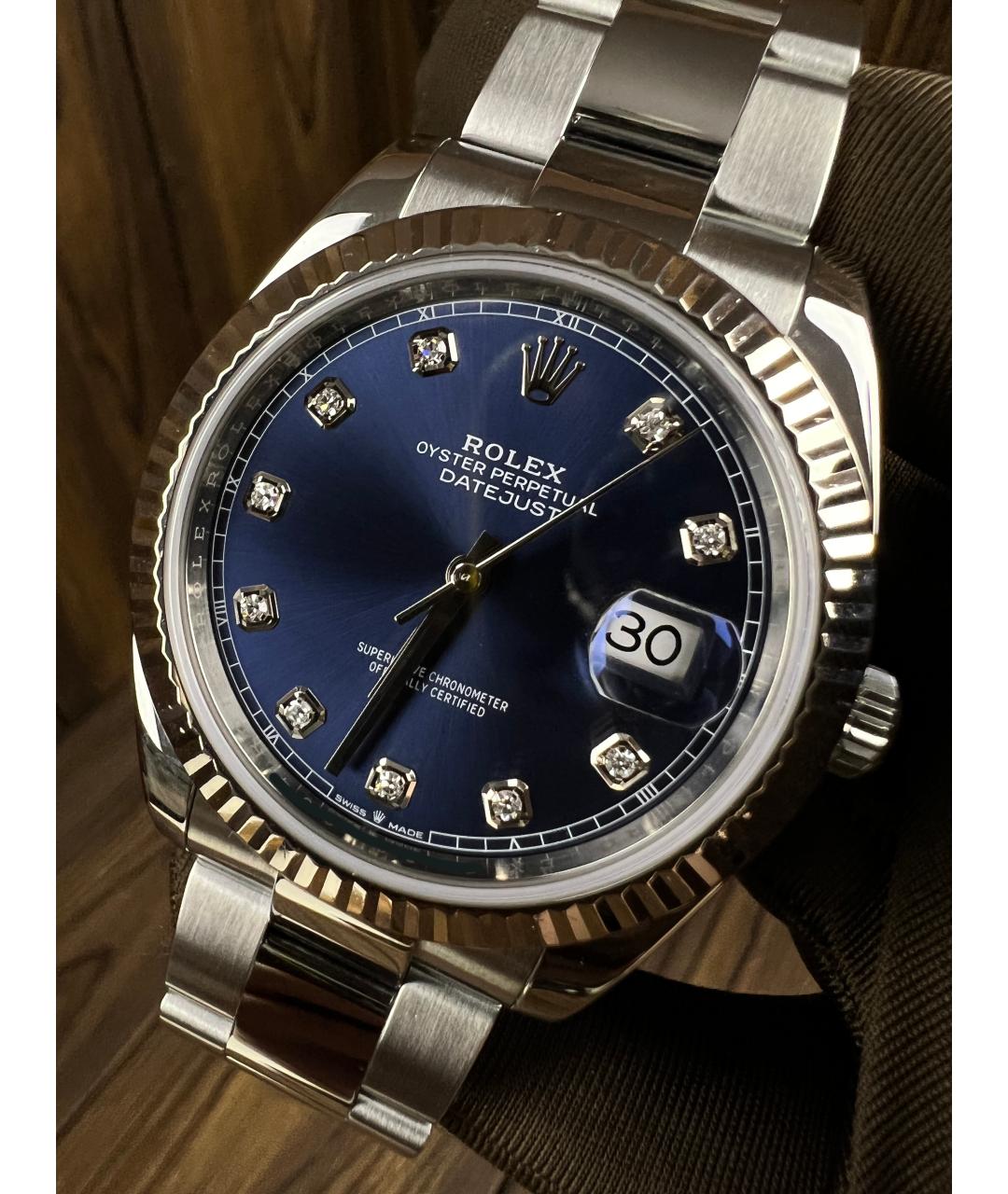 ROLEX Темно-синие часы, фото 4