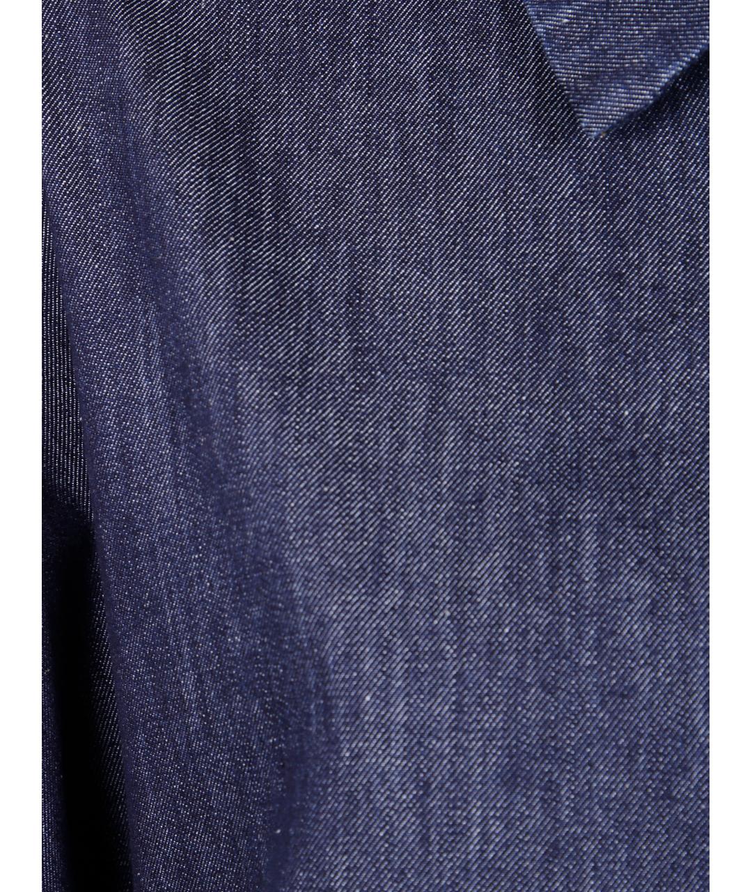 DRIES VAN NOTEN Синяя хлопковая рубашка, фото 3