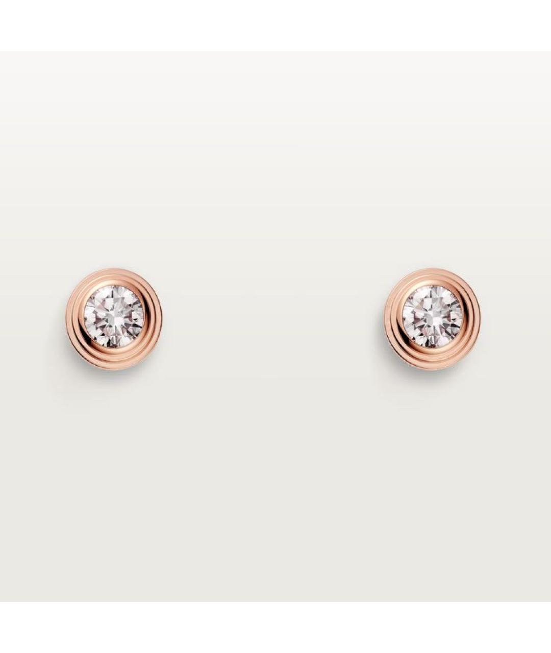 CARTIER Розовые серьги из розового золота, фото 8