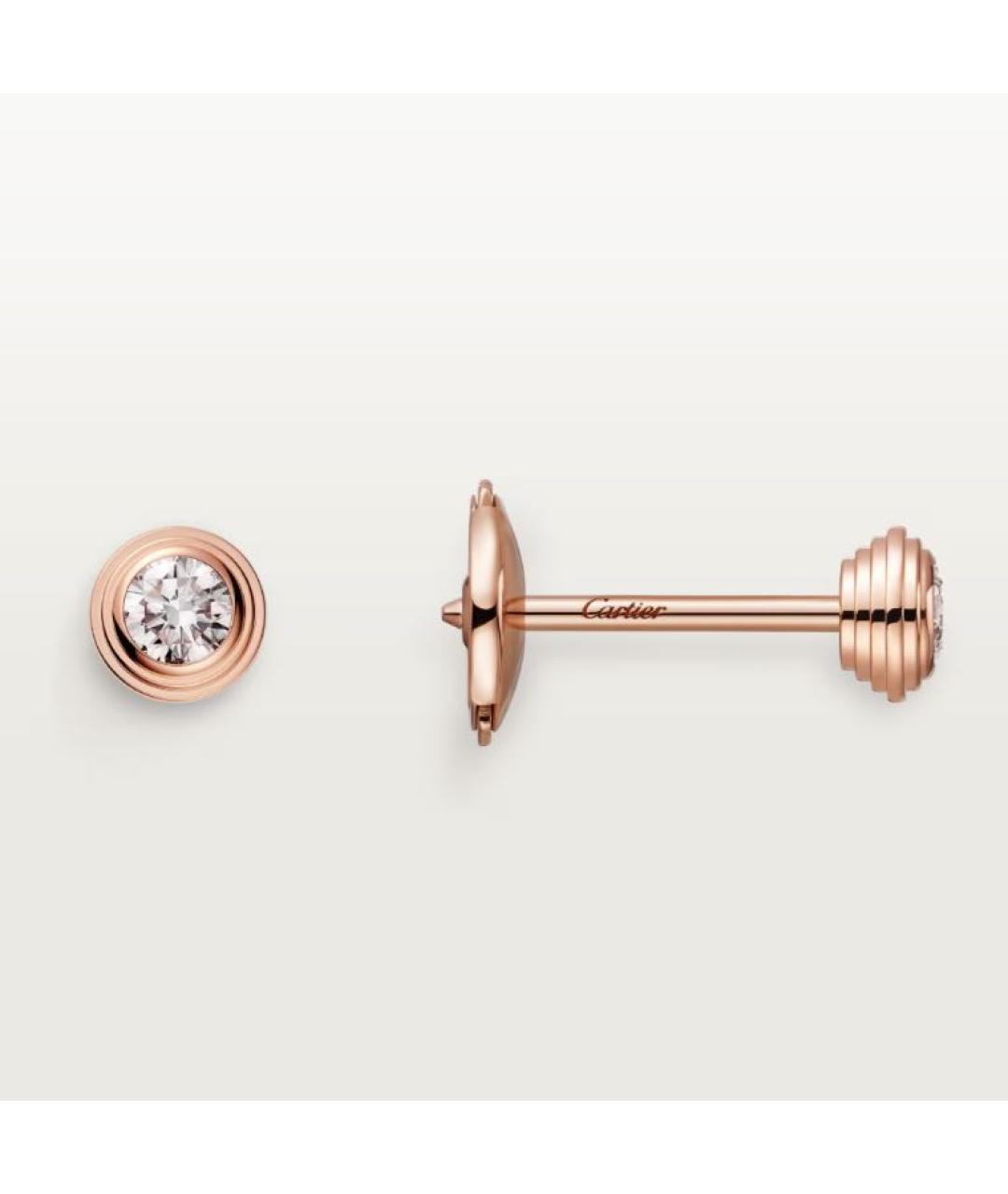CARTIER Розовые серьги из розового золота, фото 4