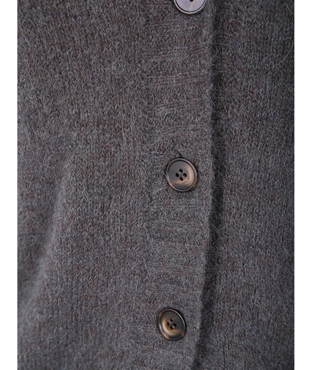 BASE Серый шерстяной кардиган, фото 3