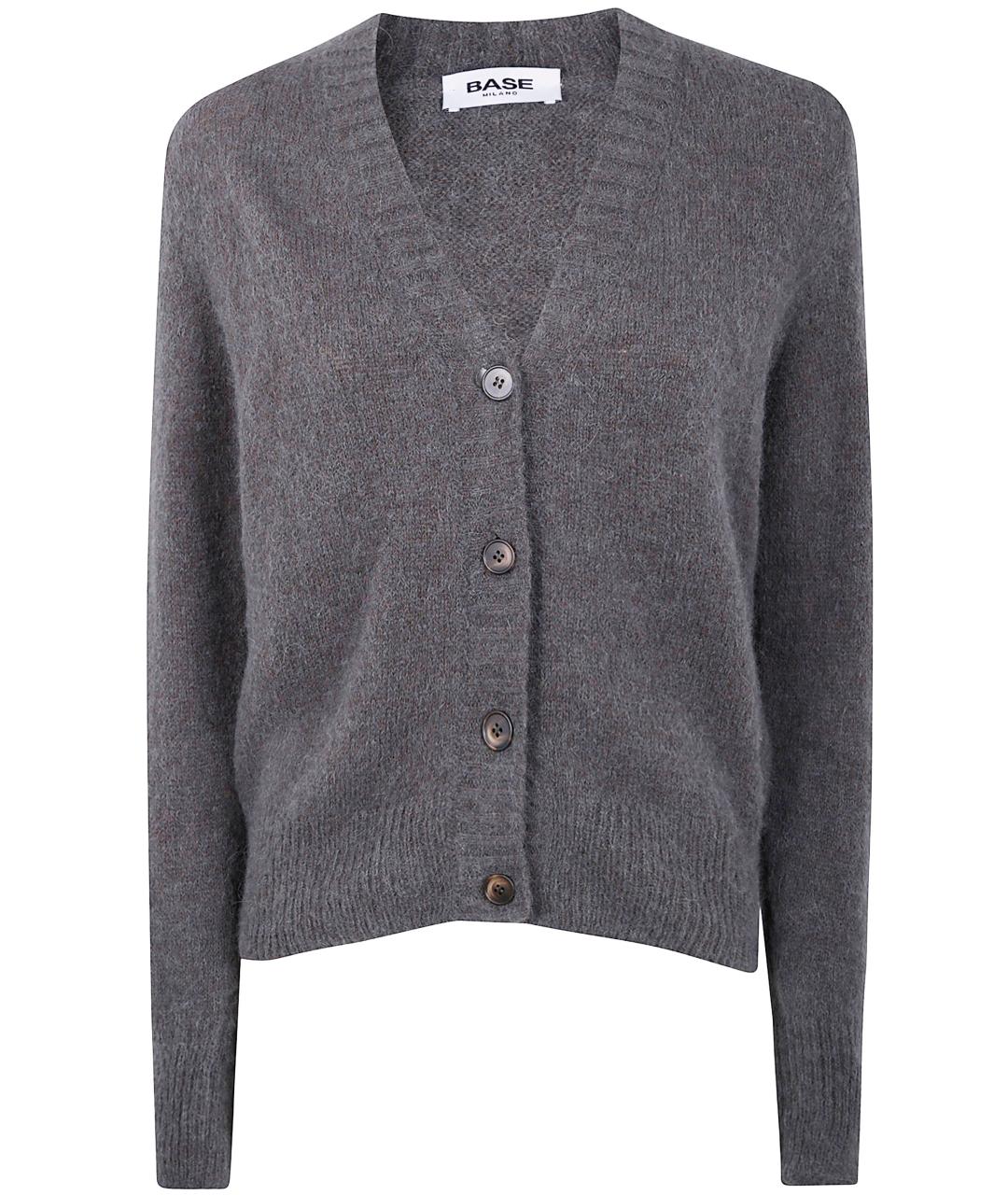 BASE Серый шерстяной кардиган, фото 1