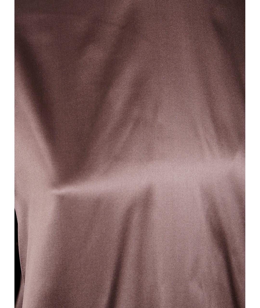 DRIES VAN NOTEN Коричневая шелковая рубашка, фото 3