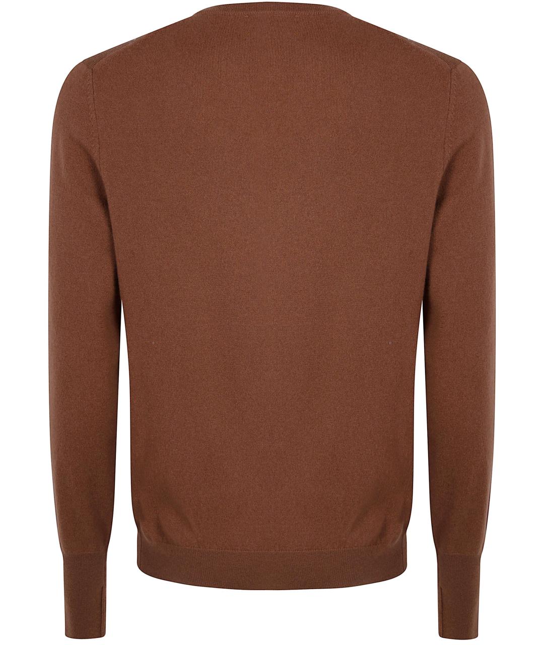 BALLANTYNE Коричневый кашемировый джемпер / свитер, фото 2