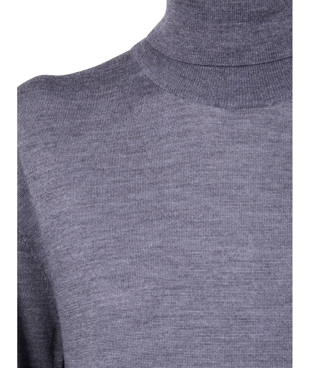 TOTEME Серое шерстяное повседневное платье, фото 3