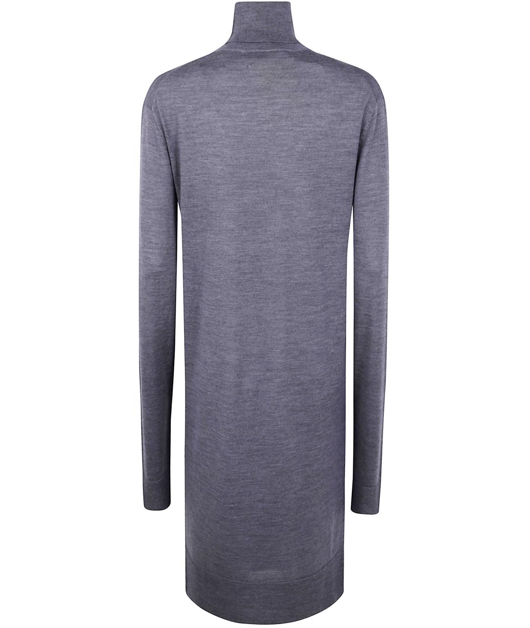TOTEME Серое шерстяное повседневное платье, фото 2