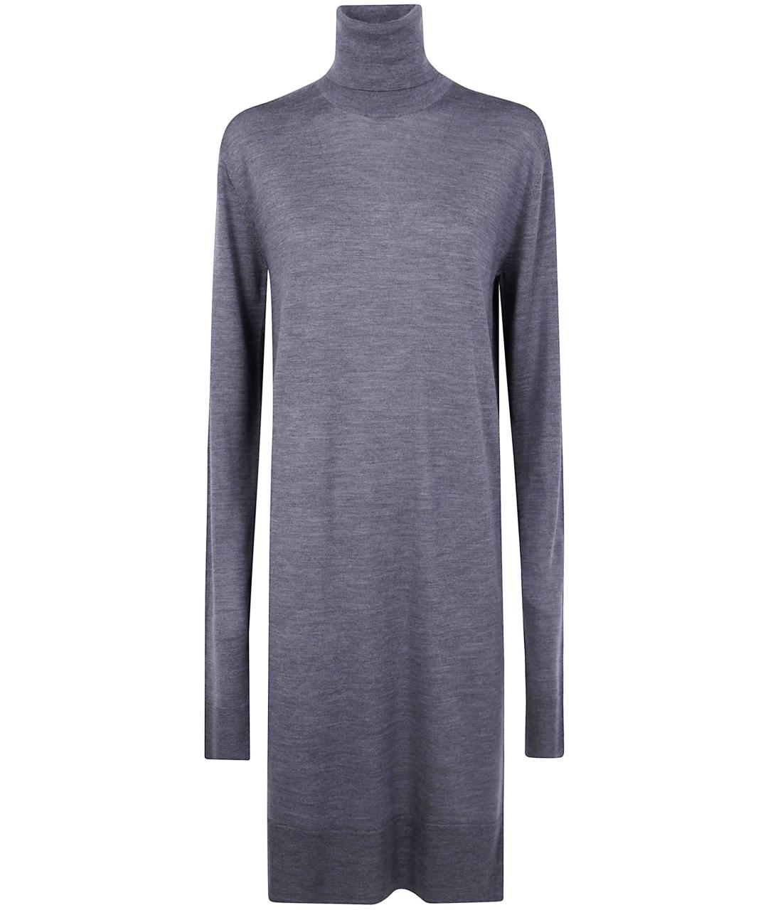 TOTEME Серое шерстяное повседневное платье, фото 1