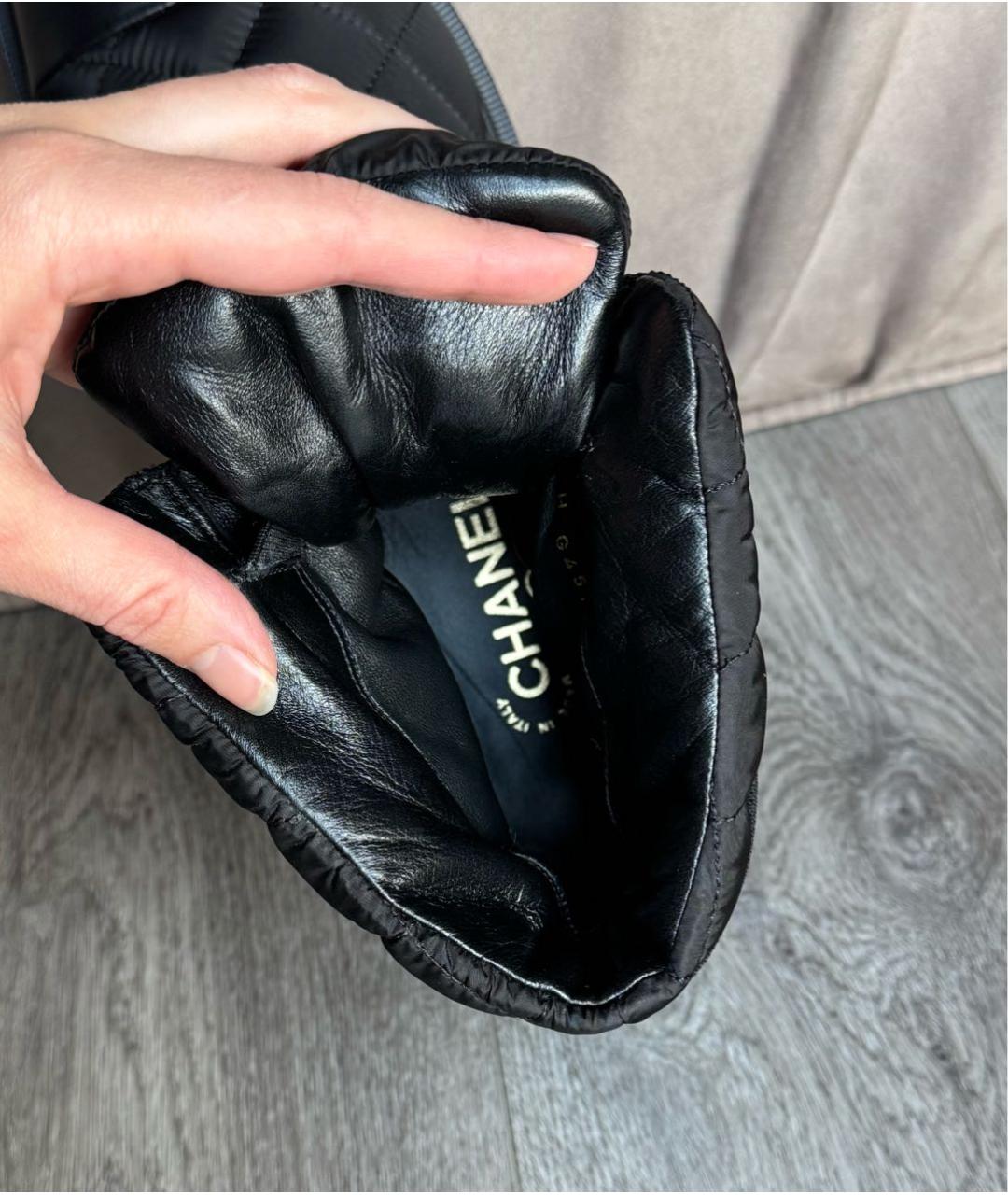 CHANEL Черные кожаные ботинки, фото 8