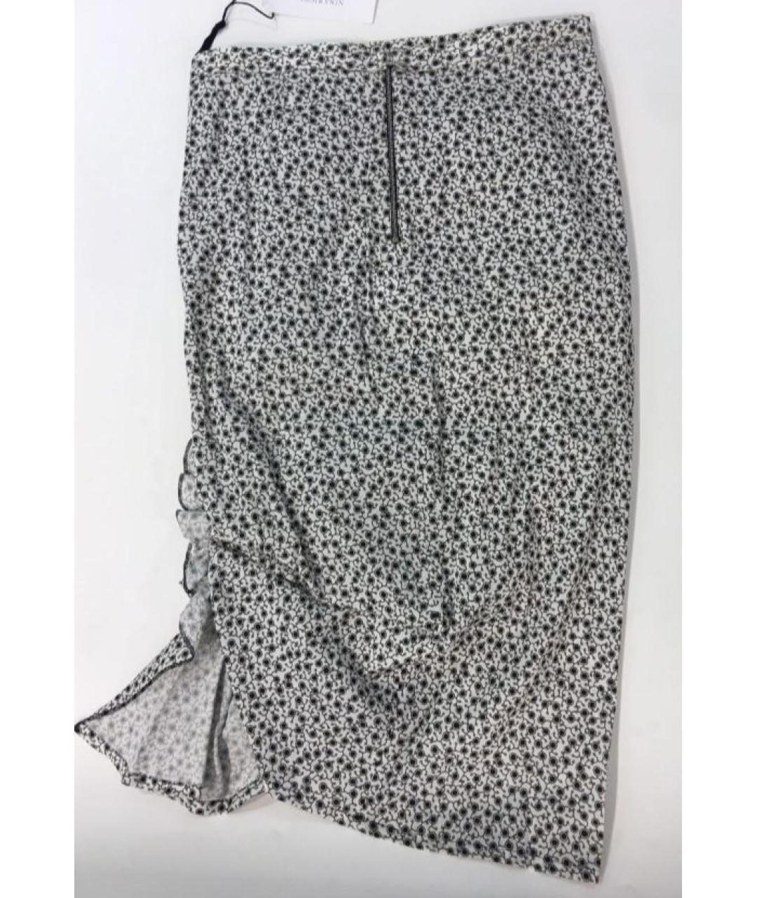 NINA RICCI Мульти льняная юбка миди, фото 2
