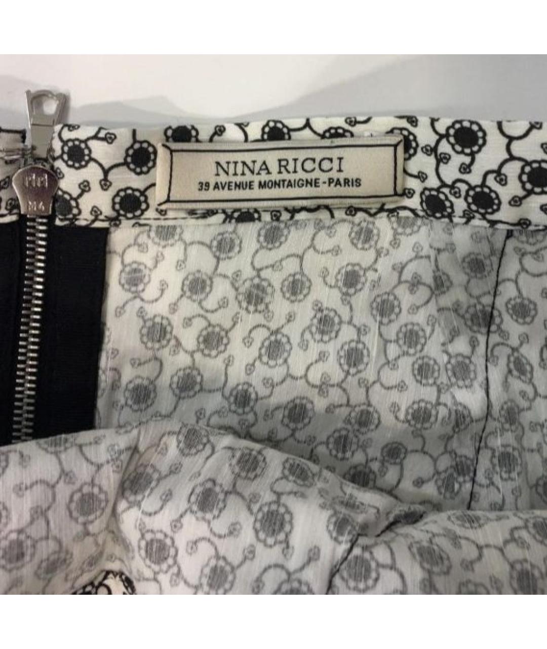 NINA RICCI Мульти льняная юбка миди, фото 3