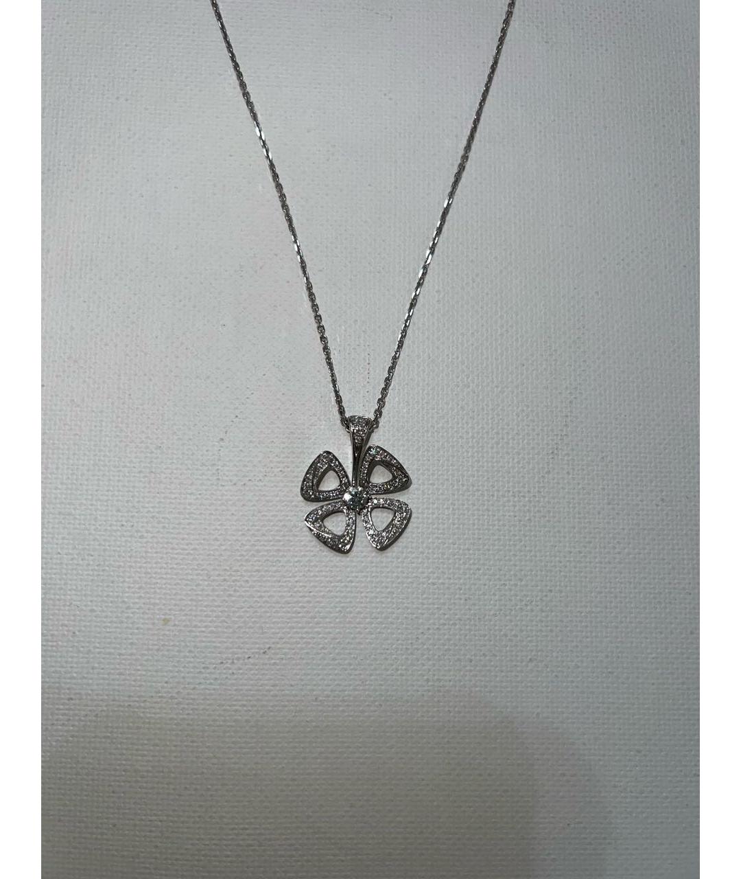 BVLGARI Белая подвеска из белого золота, фото 2