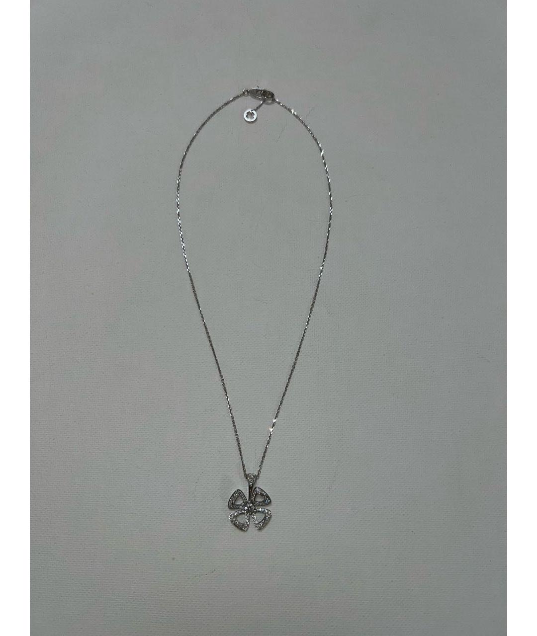 BVLGARI Белая подвеска из белого золота, фото 6