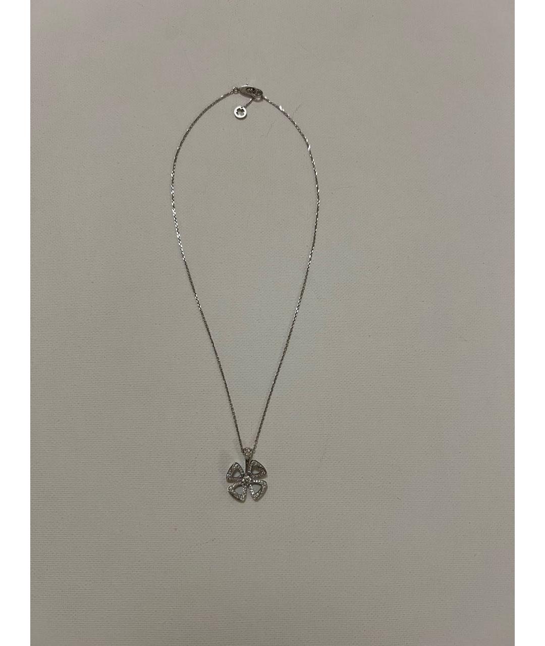 BVLGARI Белая подвеска из белого золота, фото 8