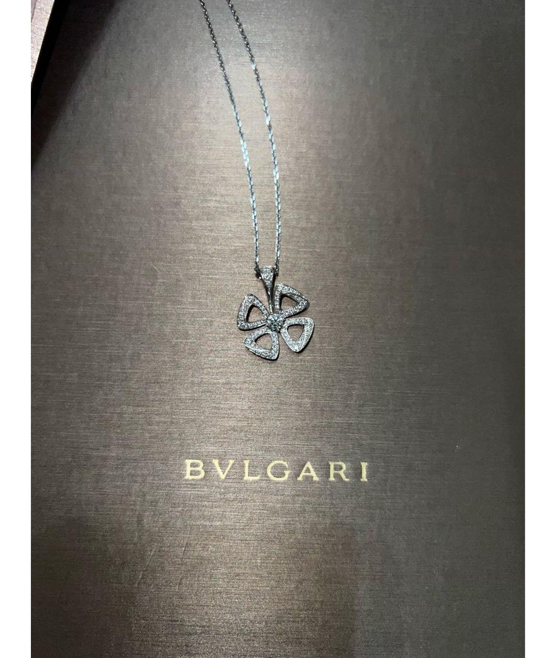 BVLGARI Белая подвеска из белого золота, фото 3