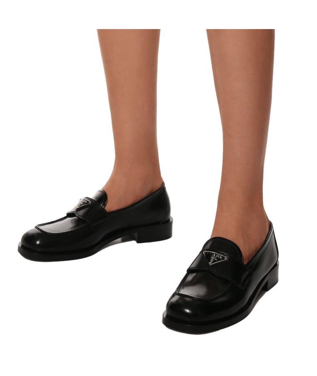 PRADA Черные лоферы из лакированной кожи, фото 5