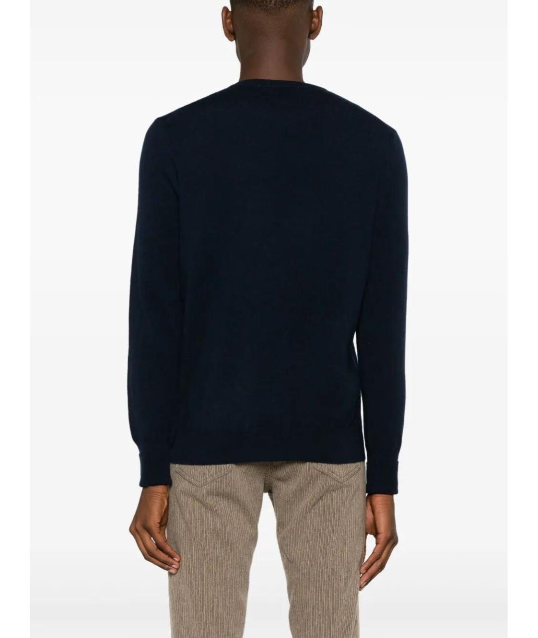 BALLANTYNE Темно-синий кашемировый джемпер / свитер, фото 3