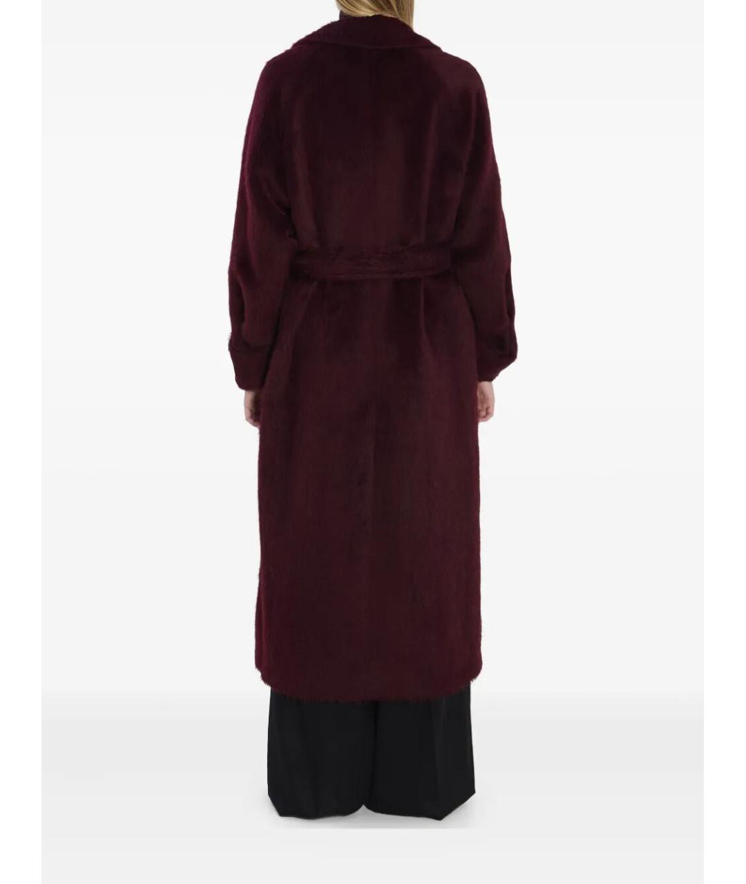 MAX MARA Бордовое шерстяное пальто, фото 3