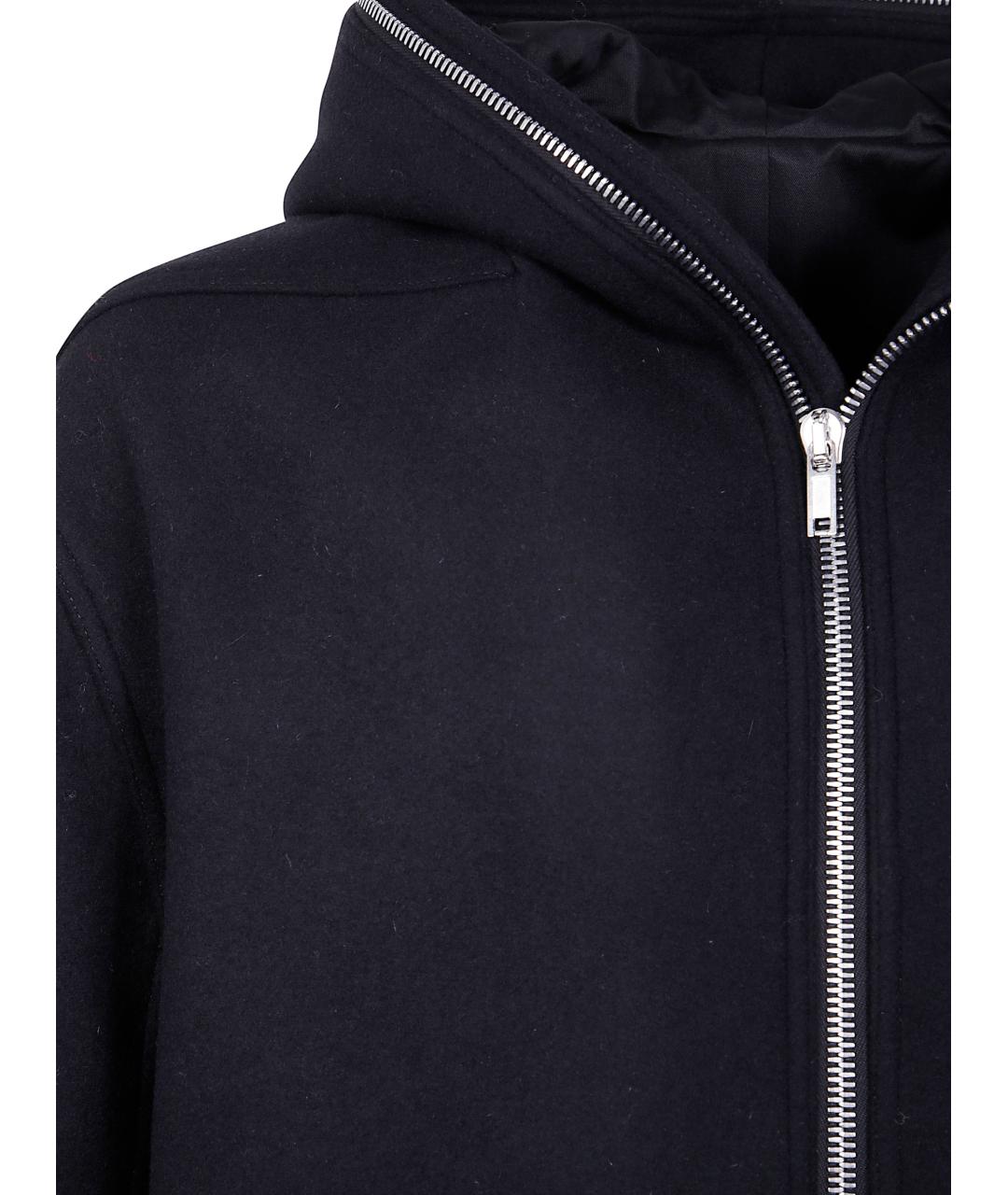 RICK OWENS Черное шерстяное пальто, фото 3