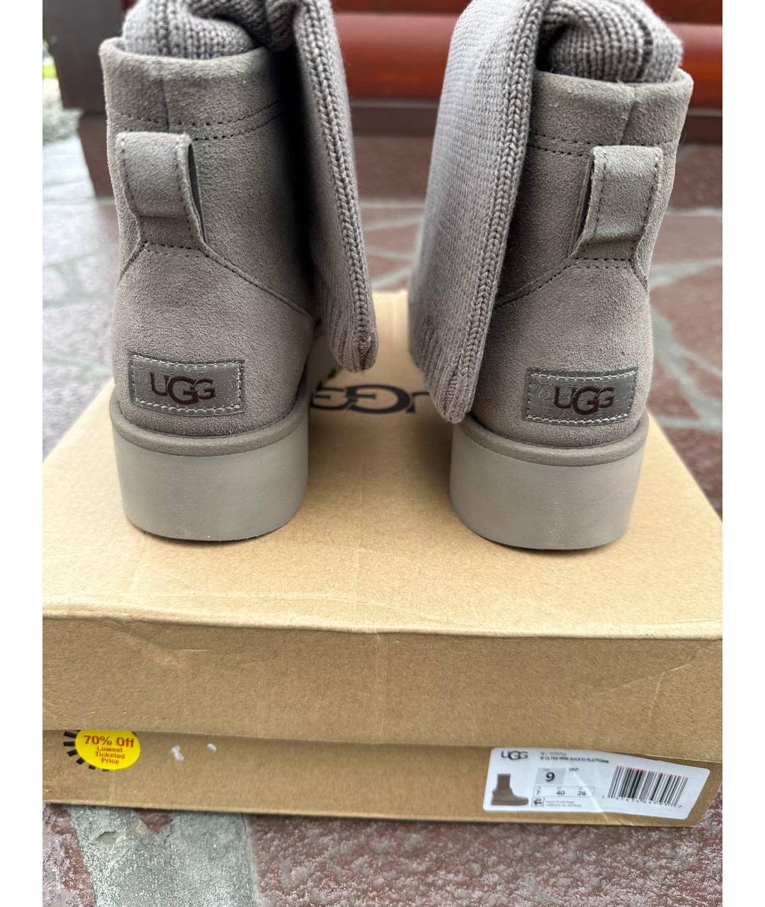 UGG AUSTRALIA Антрацитовые замшевые ботинки, фото 4