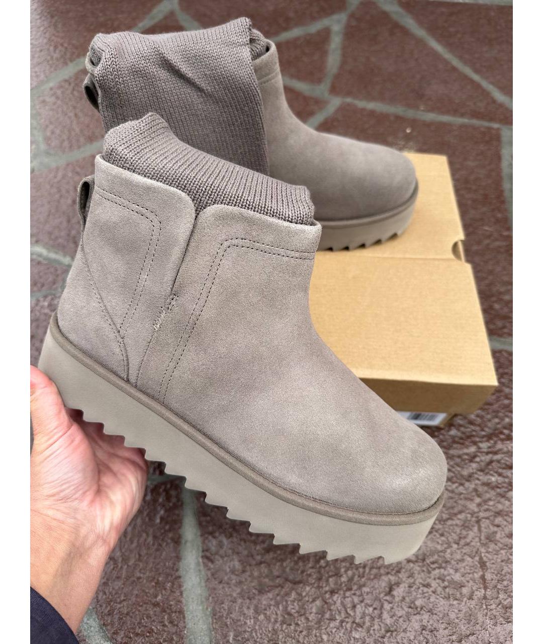 UGG AUSTRALIA Антрацитовые замшевые ботинки, фото 5