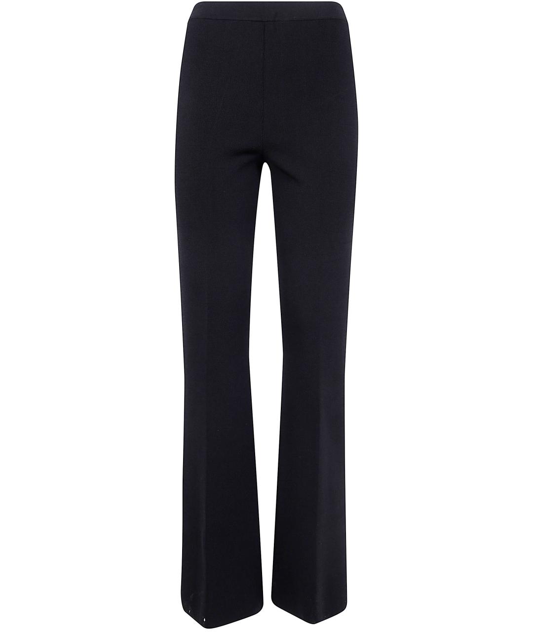 TWIN-SET Черные полиамидовые прямые брюки, фото 5