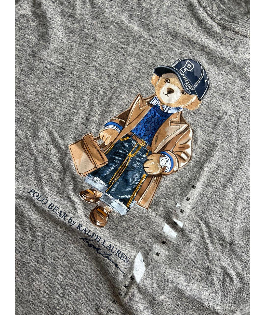 POLO RALPH LAUREN Серая хлопковая футболка, фото 3