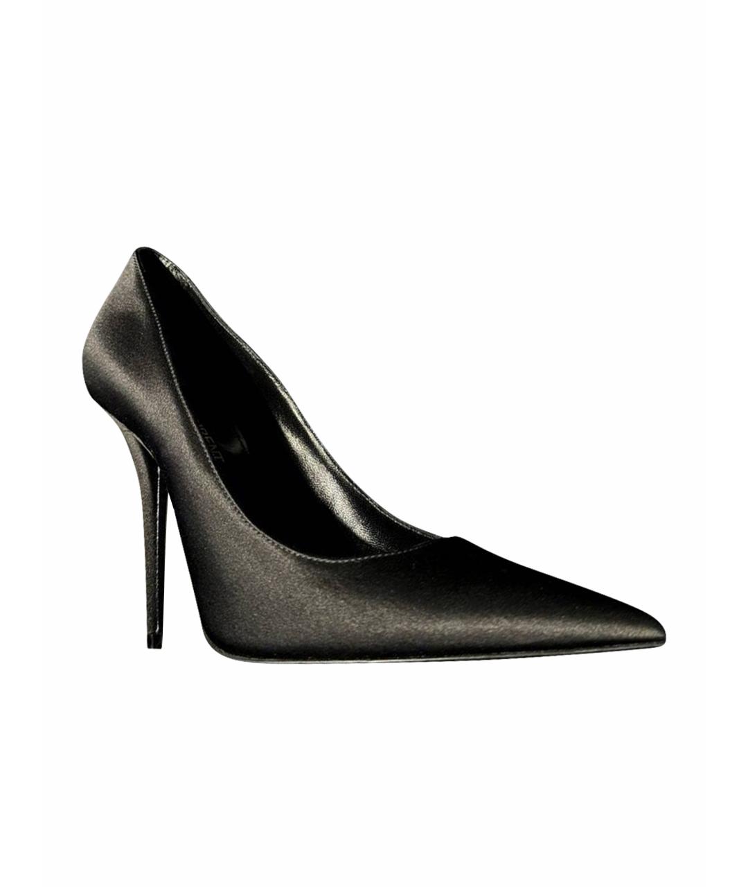 SAINT LAURENT Черные текстильные туфли, фото 1