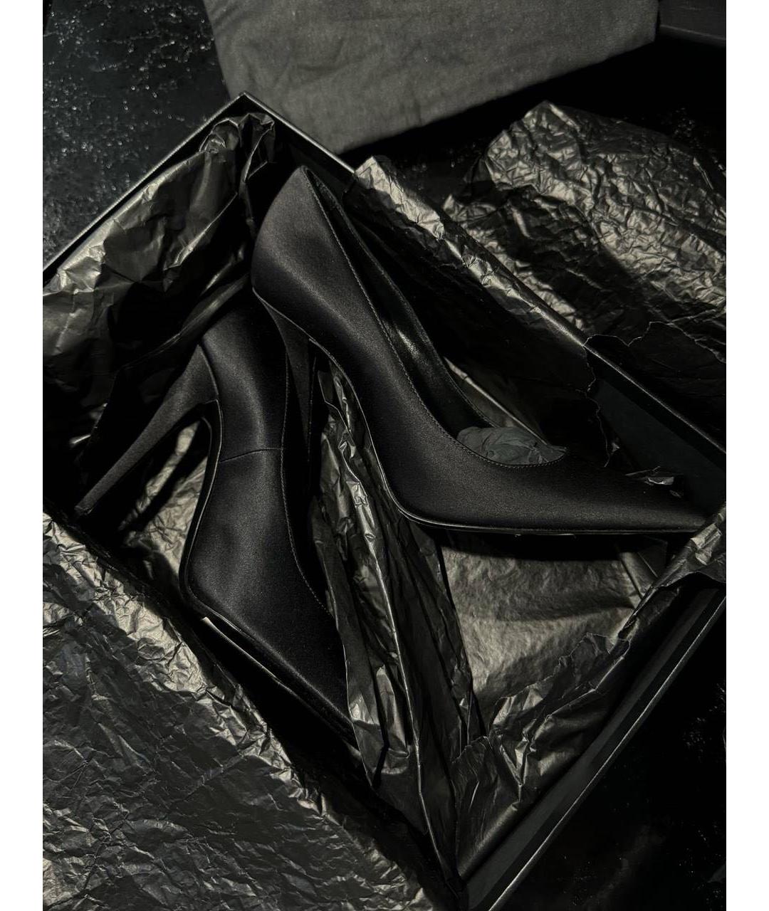 SAINT LAURENT Черные текстильные туфли, фото 5