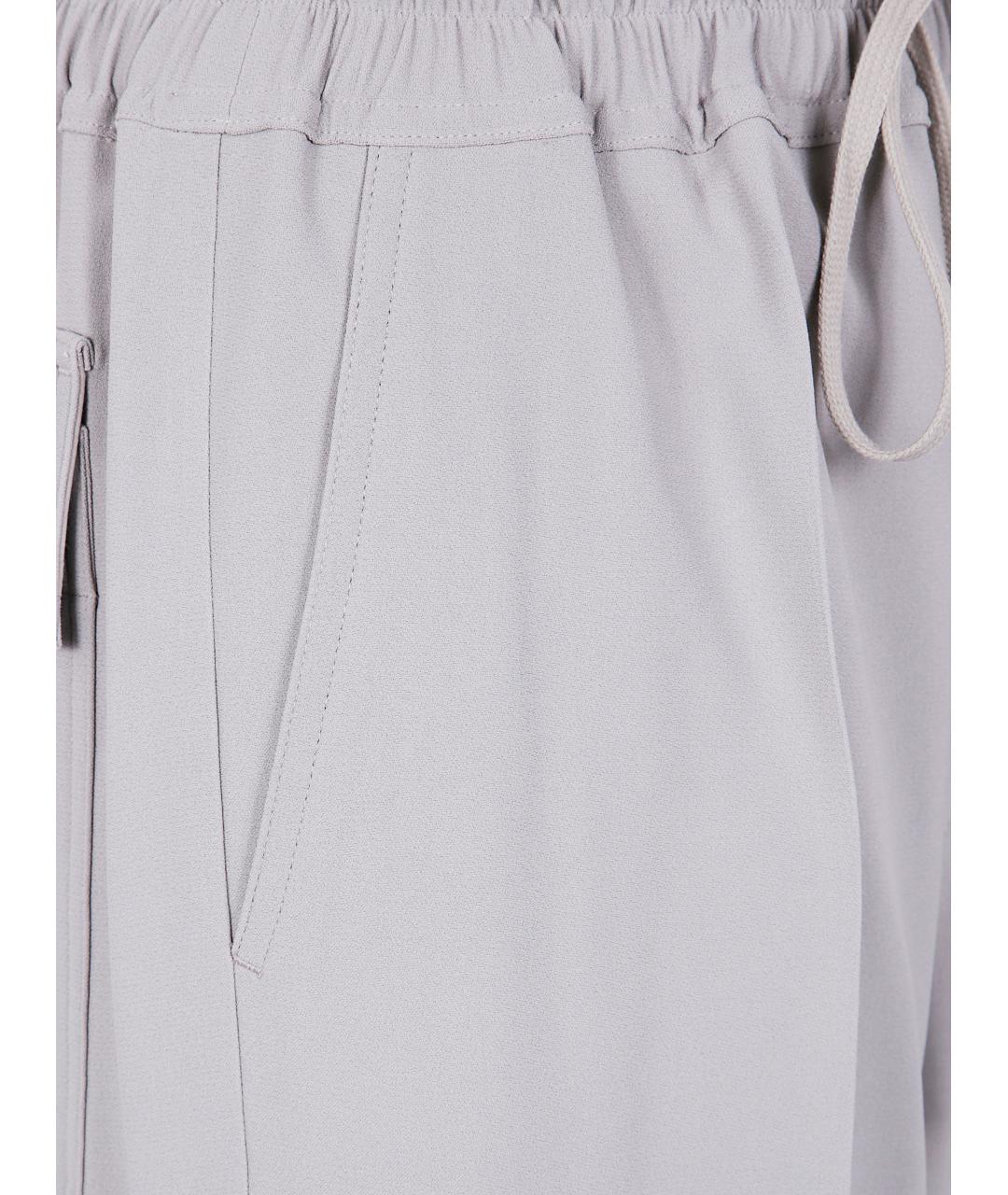 RICK OWENS Белые вискозные прямые брюки, фото 3