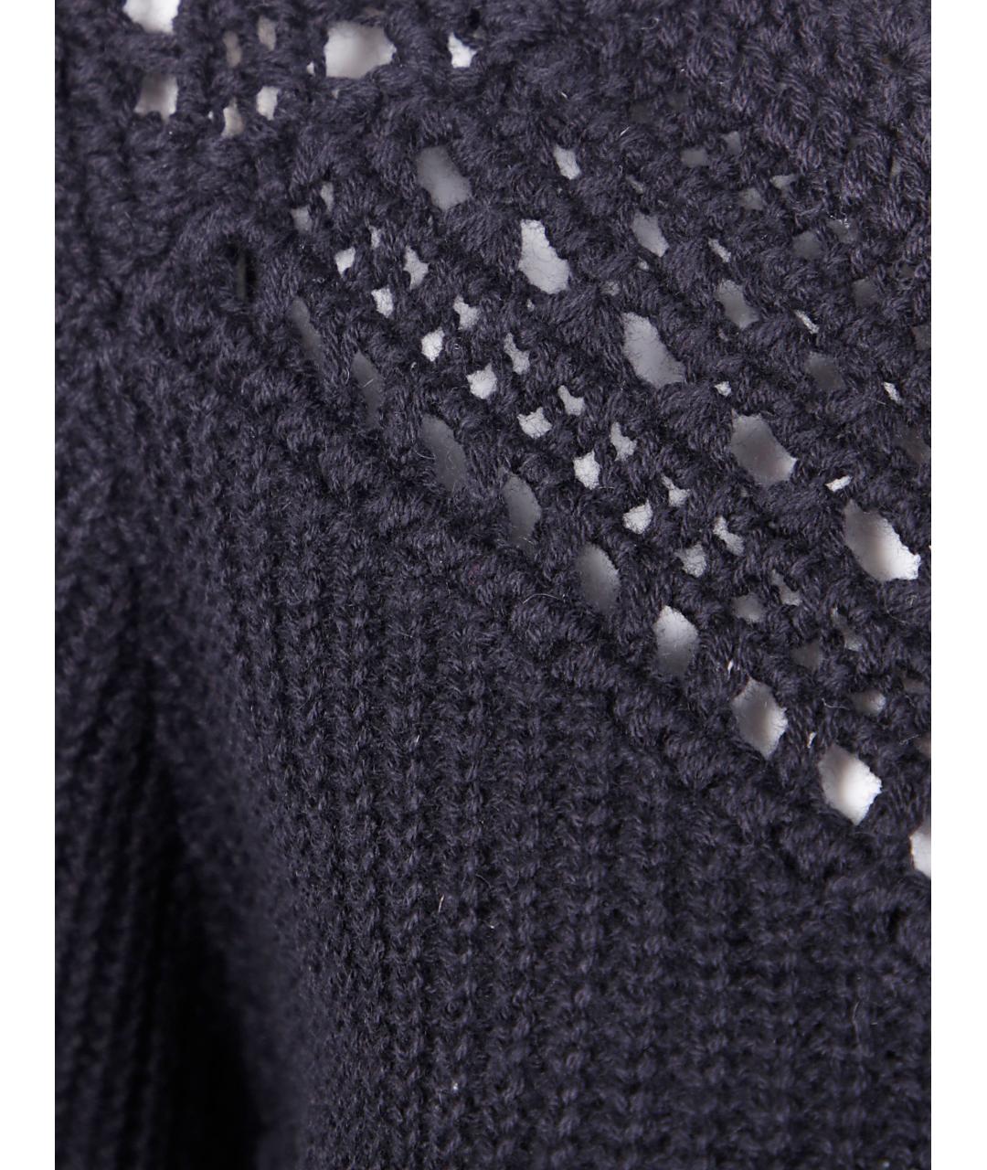 TWIN-SET Черный хлопковый джемпер / свитер, фото 3