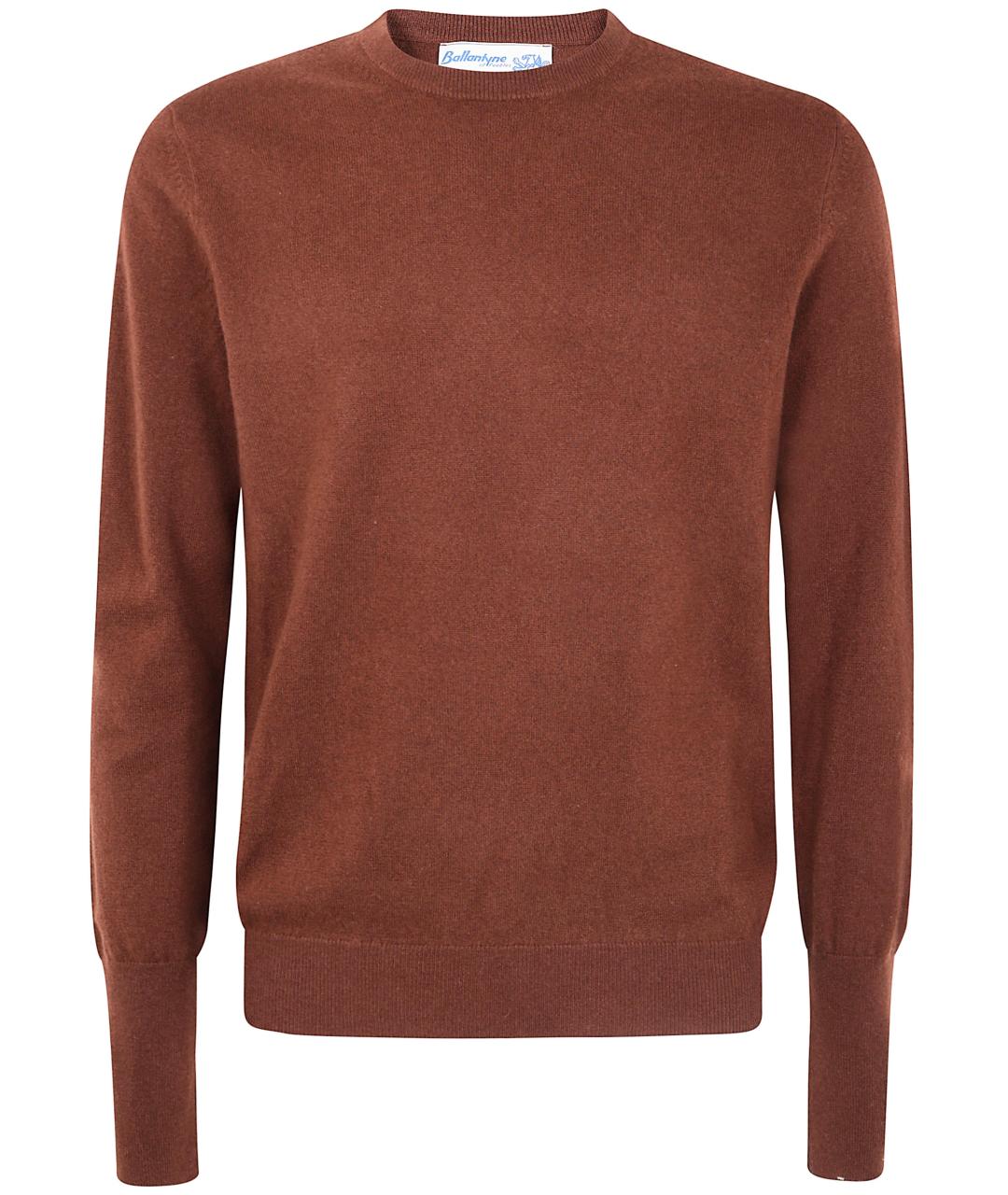 BALLANTYNE Коричневый кашемировый джемпер / свитер, фото 1