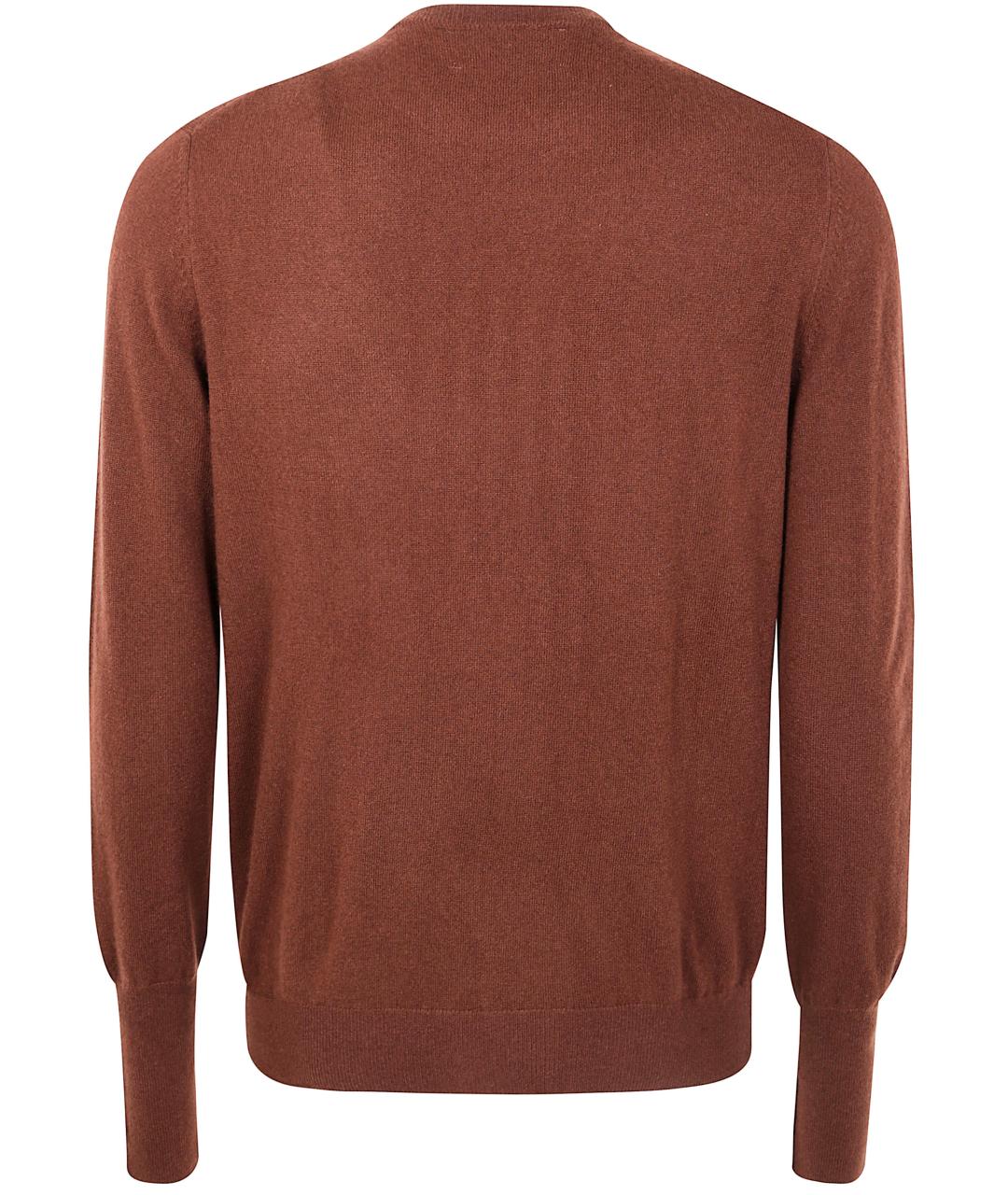 BALLANTYNE Коричневый кашемировый джемпер / свитер, фото 2