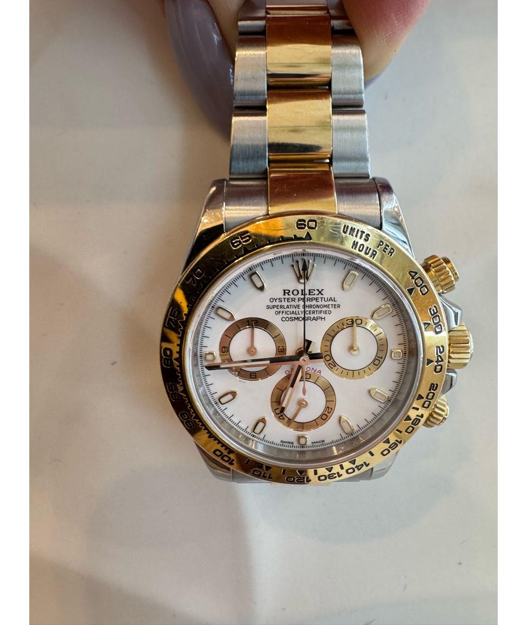 ROLEX Белые металлические часы, фото 4