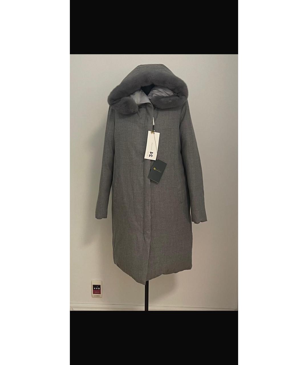 MANZONI 24 Серый полиэстеровый пуховик, фото 5