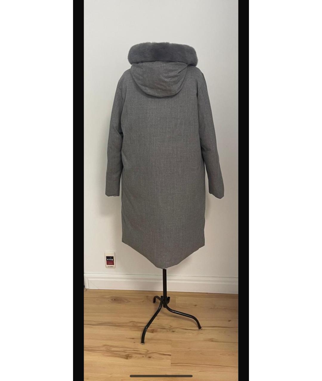 MANZONI 24 Серый полиэстеровый пуховик, фото 4