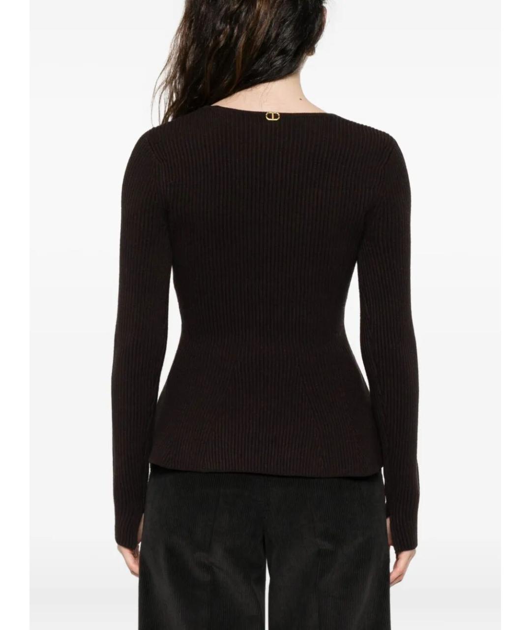 TWIN-SET Черный шерстяной джемпер / свитер, фото 2