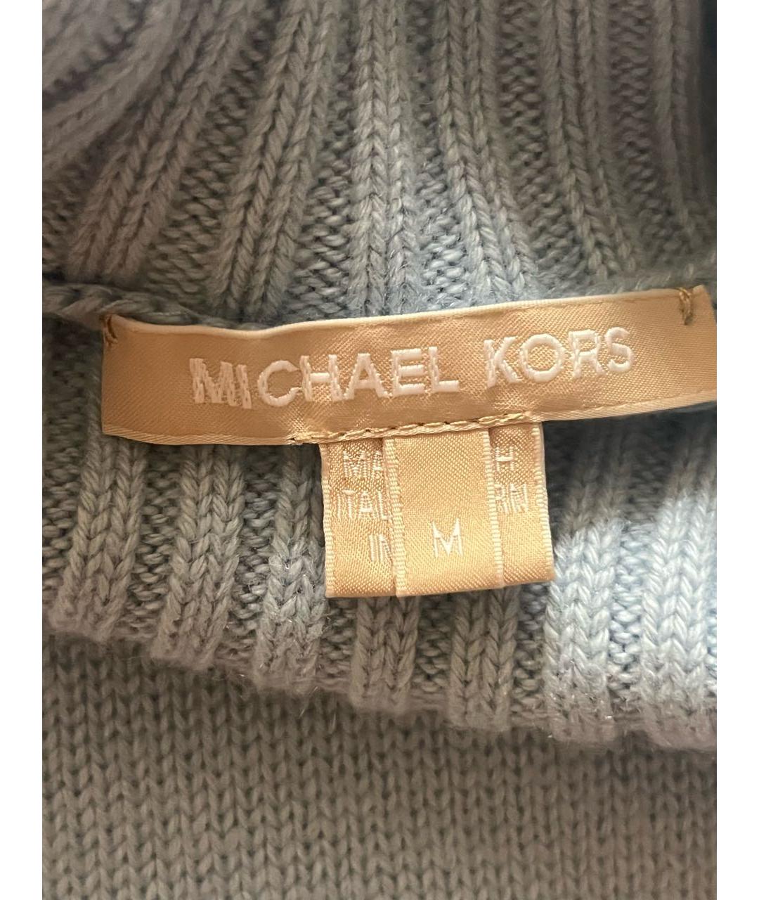 MICHAEL KORS Голубой кашемировый джемпер / свитер, фото 3