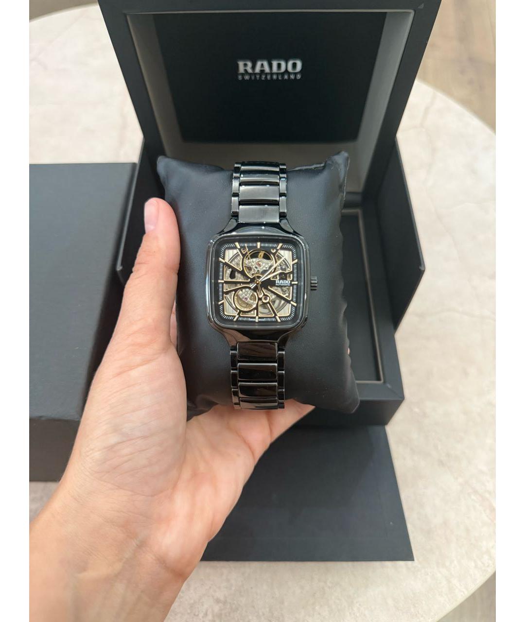RADO Черные керамические часы, фото 5