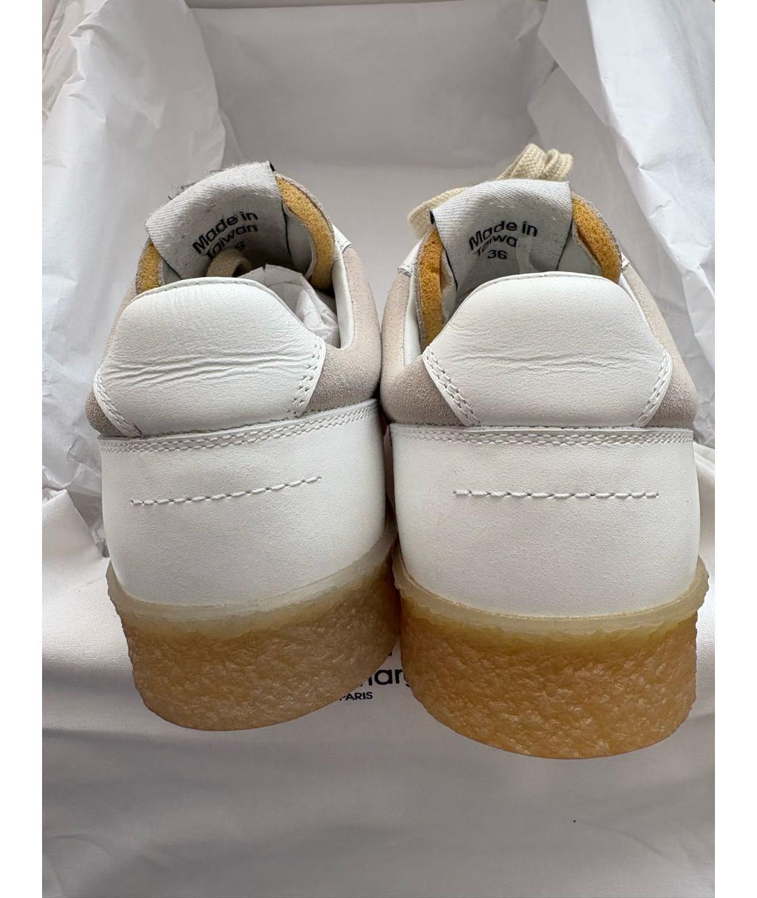 MM6 MAISON MARGIELA Белые кожаные кеды, фото 4