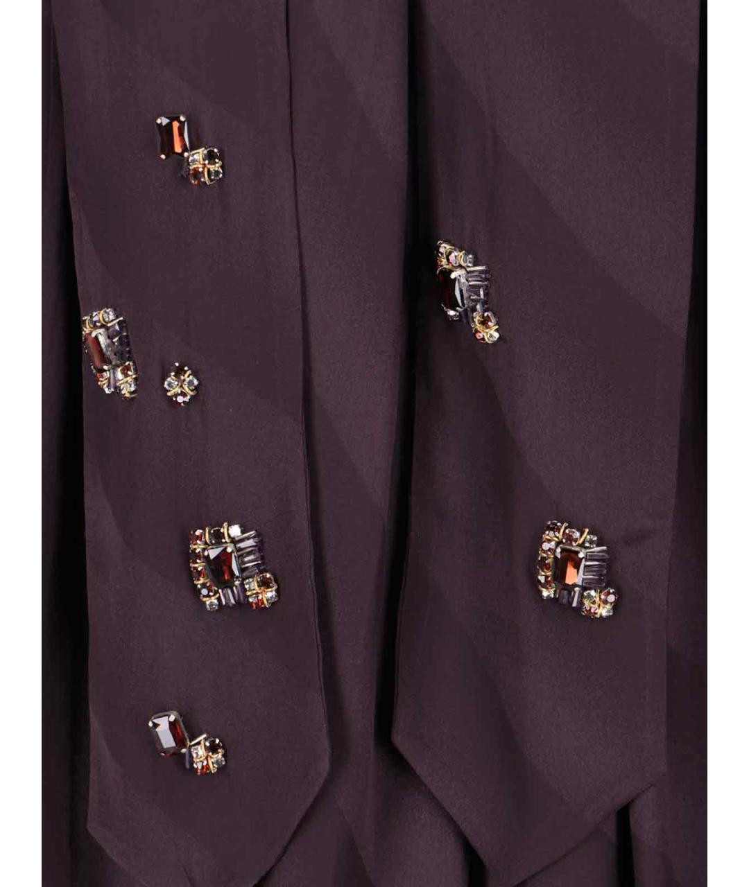 DRIES VAN NOTEN Фиолетовая шелковая блузы, фото 3