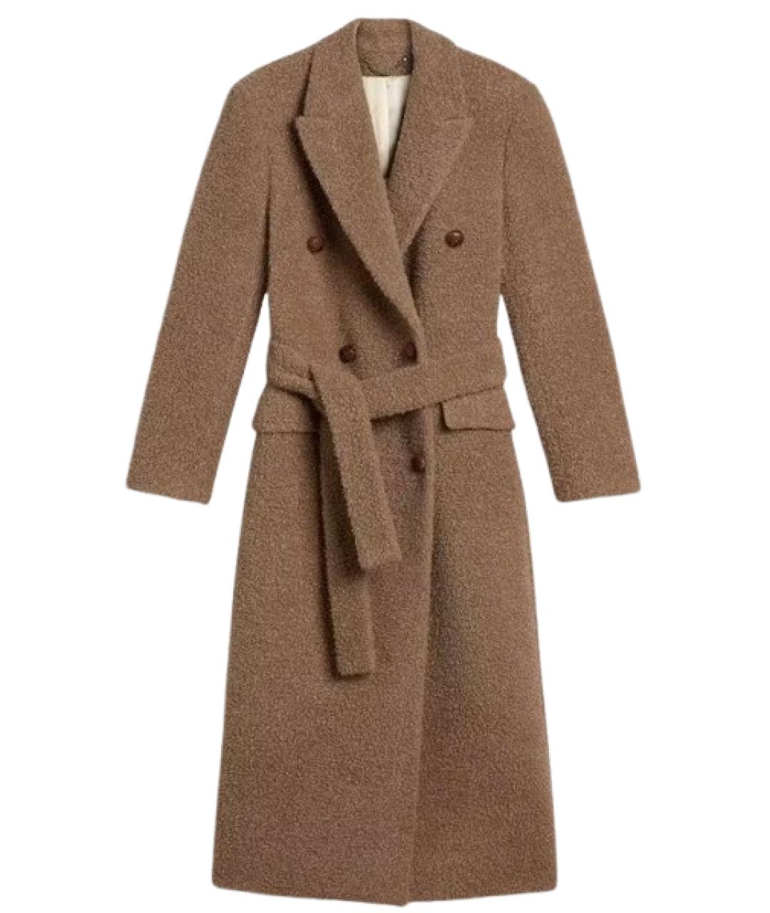 GOLDEN GOOSE DELUXE BRAND Коричневое шерстяное пальто, фото 1