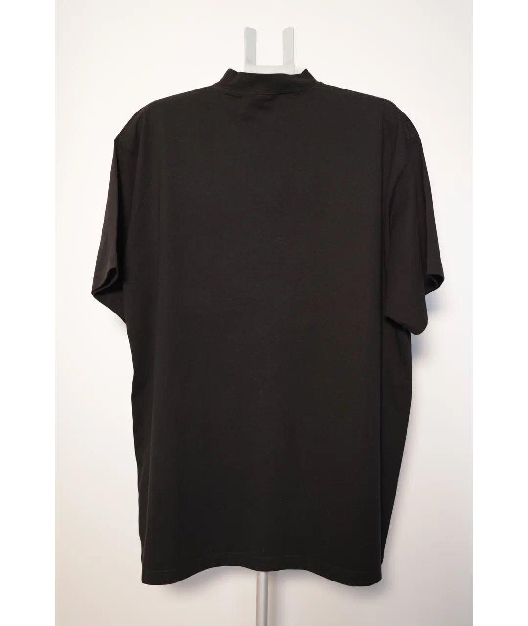 BALENCIAGA Черная хлопковая футболка, фото 2