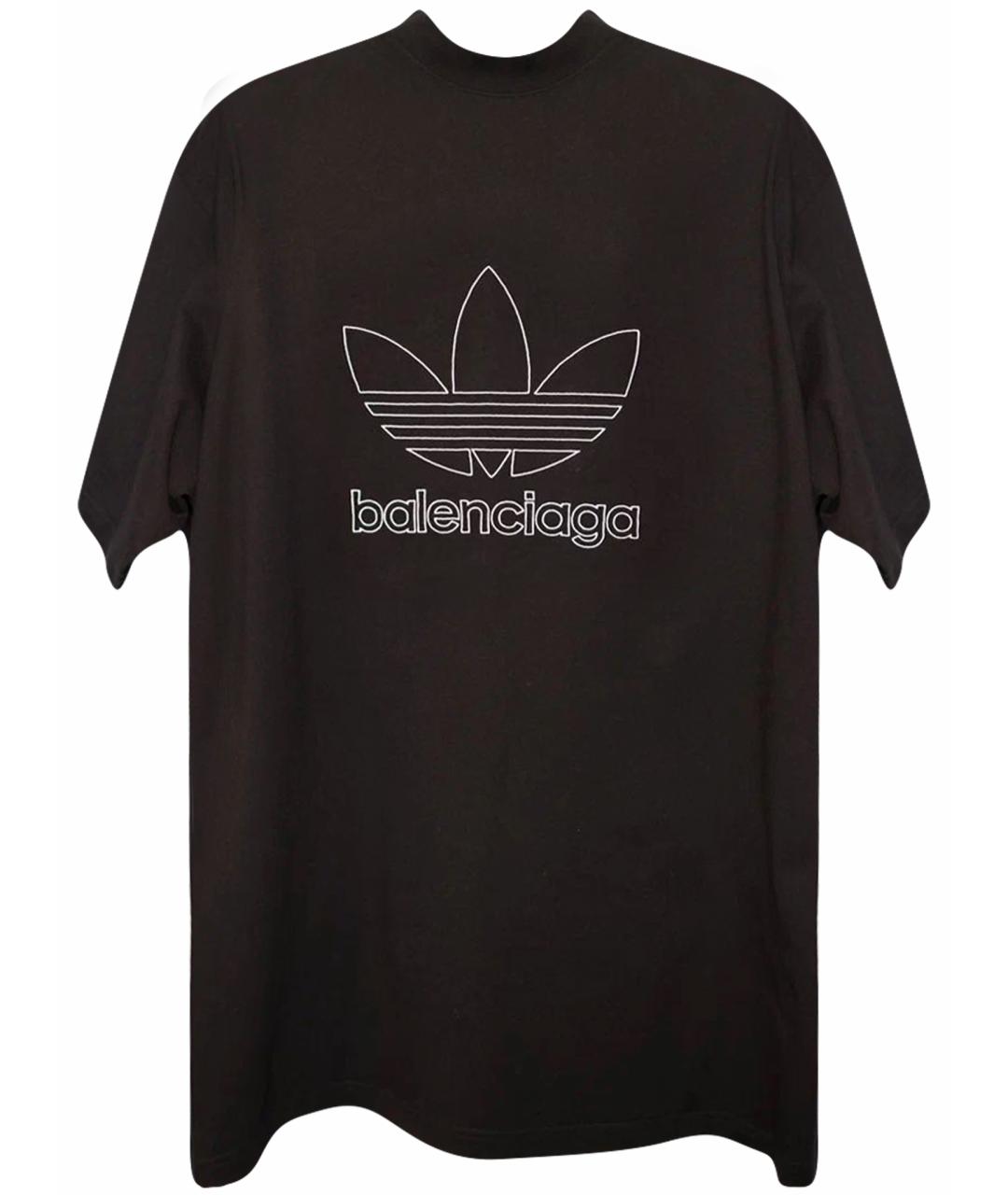 BALENCIAGA Черная хлопковая футболка, фото 1