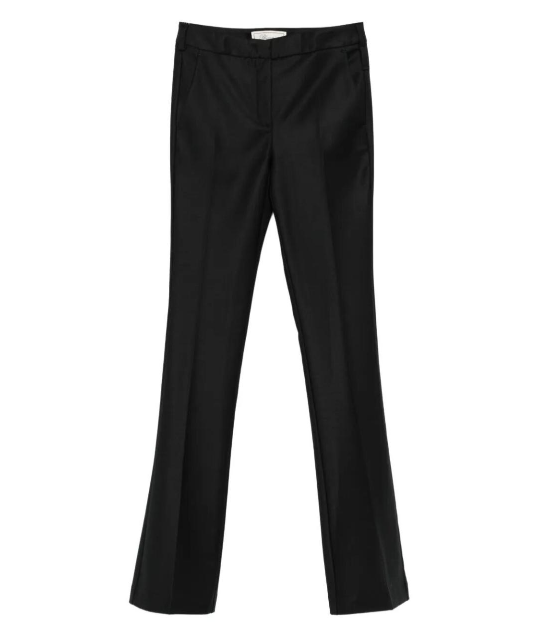 BLUMARINE Черные полиэстеровые прямые брюки, фото 1