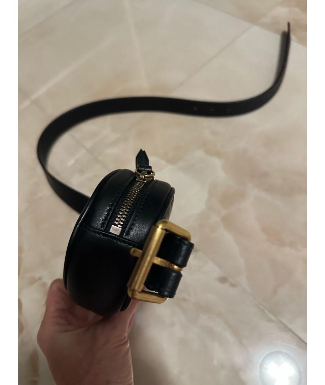 GUCCI Черная кожаная поясная сумка, фото 2