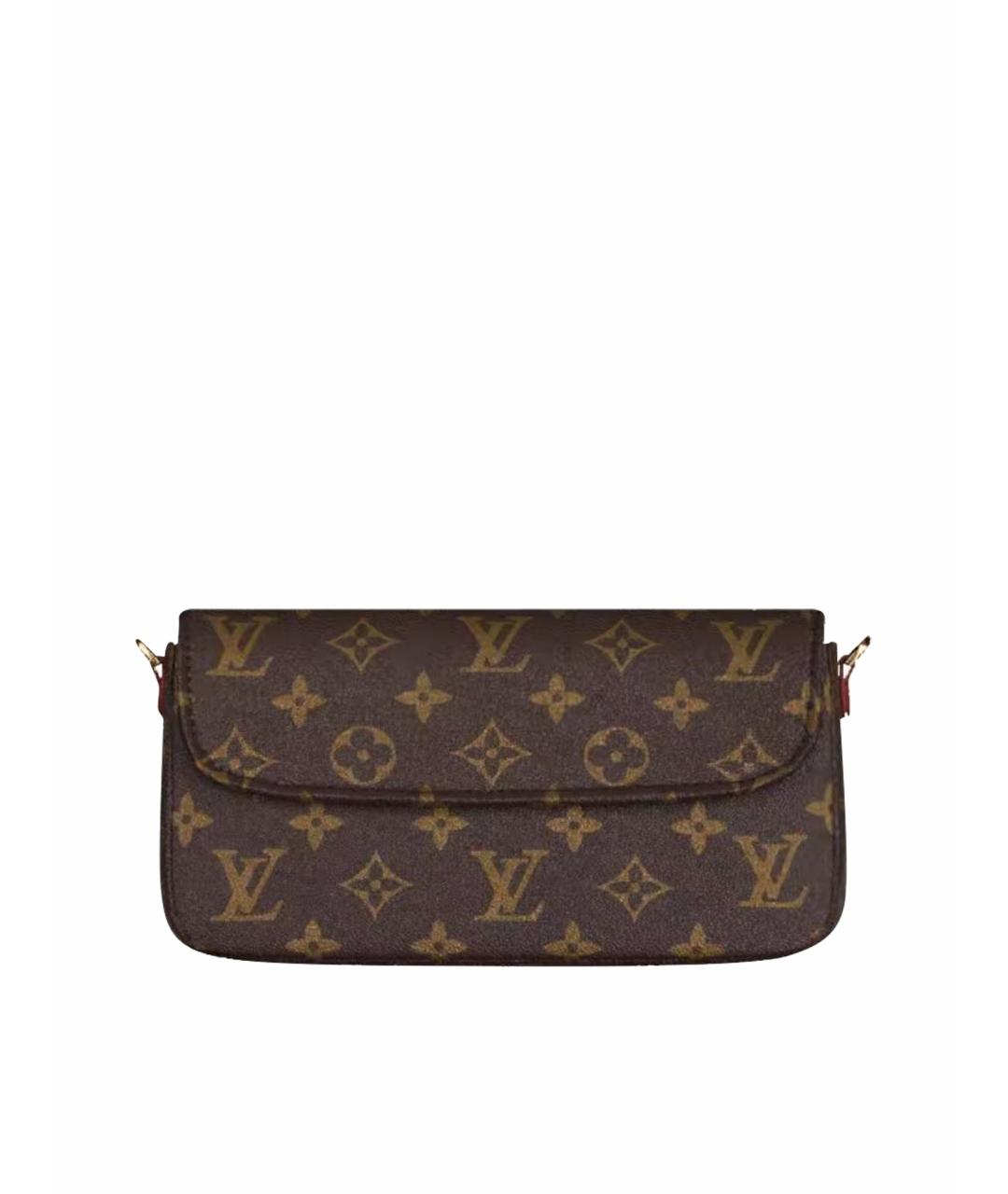 LOUIS VUITTON Коричневая кожаная сумка через плечо, фото 1